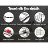devanti electric heated towel rail rack 14 bars wall mounted clothes dry warmer