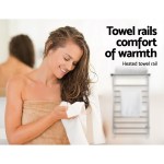 devanti electric heated towel rail rack 14 bars wall mounted clothes dry warmer devanti electric heated towel rail rack 14 bars wall mounted clothes dry warmer