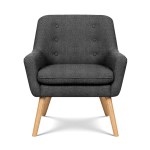 artiss 2x armchair lounge chair accent tub chair charcoal anne