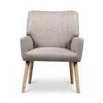 artiss 2x armchair faux fabric beige