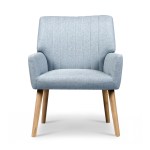 artiss 2x armchair fabric blue grey