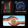 Fire-resistant, long-lasting battery with 3-year warranty.