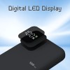 Digital LED display on black gadget, 5000mAh power bank.