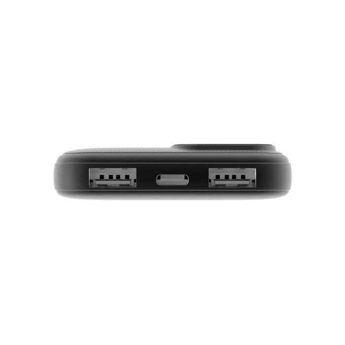 Black device with USB and micro USB ports