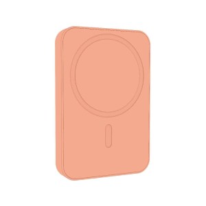 Orange MagSafe wireless charger for smartphones