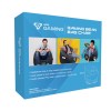 Blue gaming bean bag chair packaging