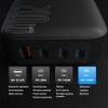 GaN charger with multiple USB ports and power options.