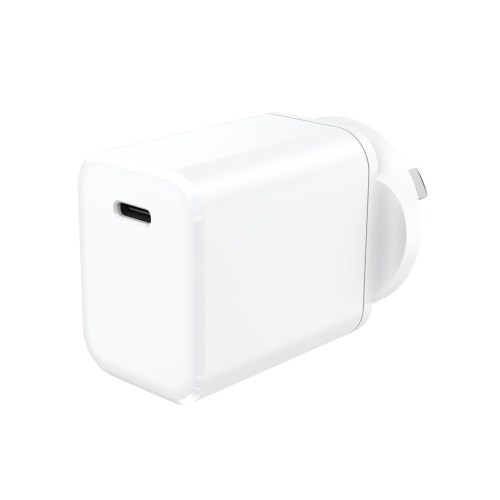 White USB-C wall charger adapter