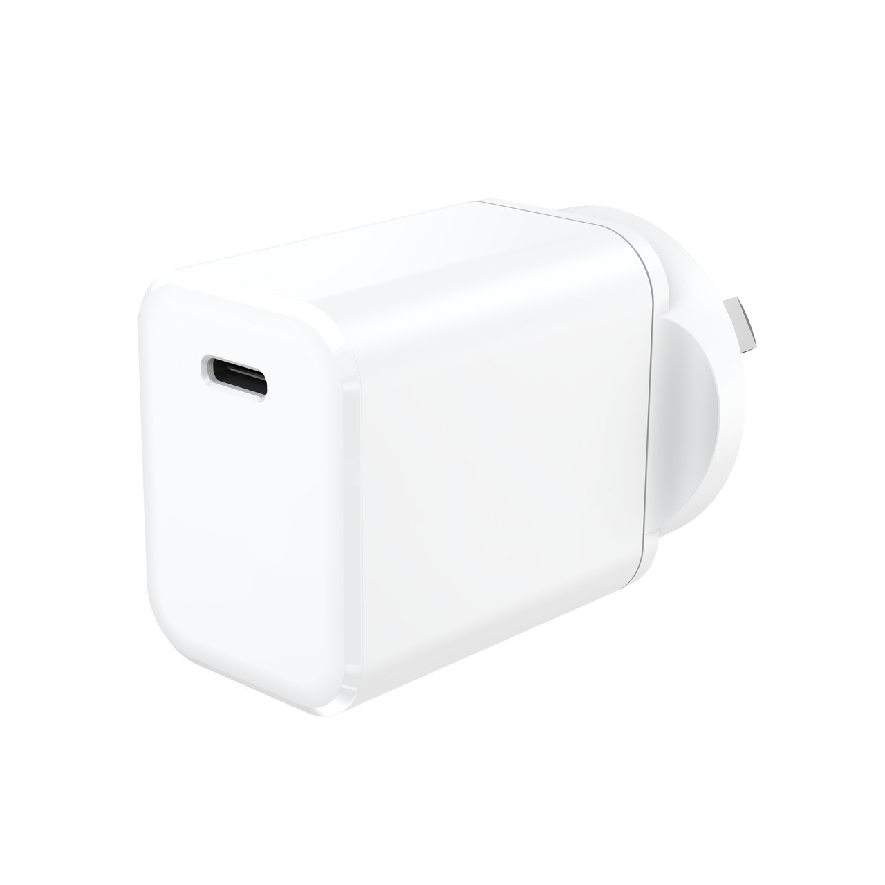 White USB-C wall charger adapter