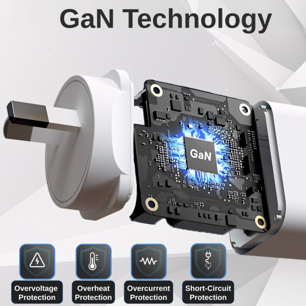 laser chargecore 45w pd gan usb c wall charger GaN technology charger with four protection features.