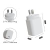 laser chargecore 45w pd gan usb c wall charger White USB-C charger with 2-pin plug dimensions.