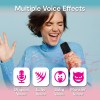 Woman singing with various voice effects.