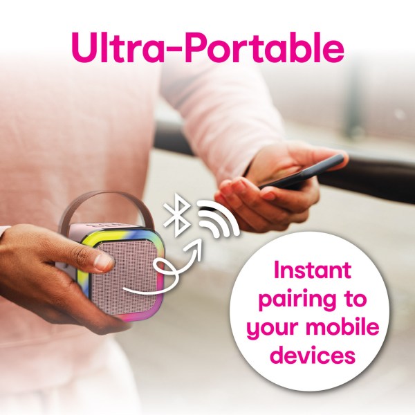 Ultra-portable speaker, instant mobile device pairing.