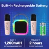 Microphones and speaker with rechargeable battery
