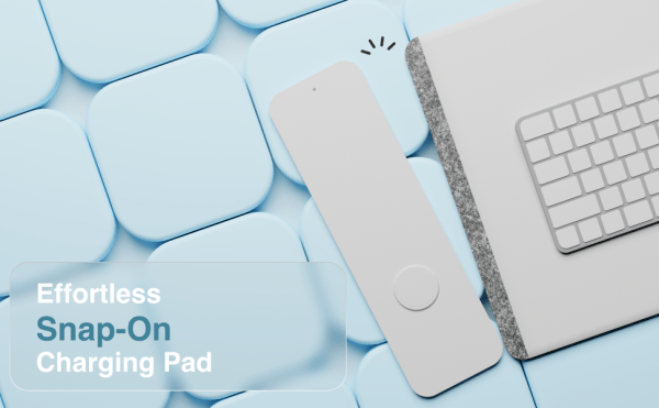 laser wireless charging desk mat grey Light blue snap-on charging pad with keyboard
