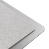 laser wireless charging desk mat grey Two grey layered mats on white background.