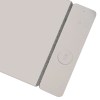 laser wireless charging desk mat grey Beige door handle with square button and round dial.