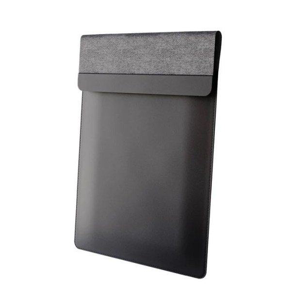Sleek black and grey laptop sleeve cover.