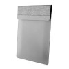 Grey laptop sleeve with flap closure