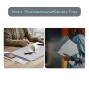 Water-resistant mat, prevents spills and clutter.