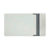 White wireless charging desk pad with grey section