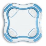 intex swim center family lounge pool 56475 Blue and white inflatable floating pool island.