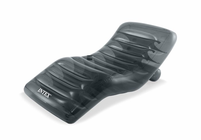 intex cool grey pool lounge 56875 Grey inflatable lounger with ribbed design