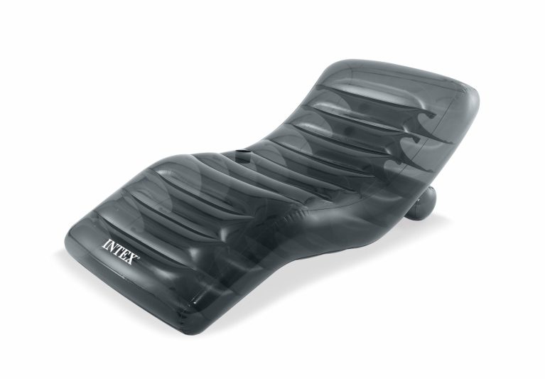 intex cool grey pool lounge 56875 Grey inflatable lounger with ribbed design