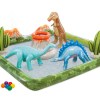 Inflatable dinosaur pool play set with volcano.