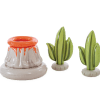 Inflatable volcano and cactus pool toys