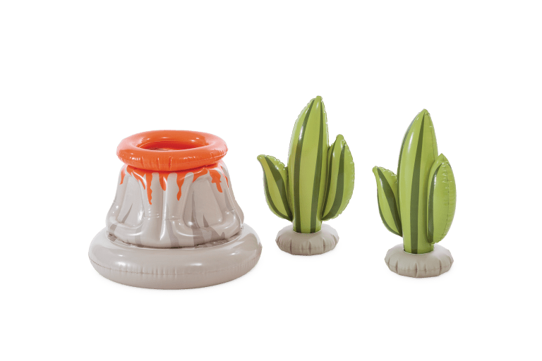 intex jurassic adventure inflatable play center 56132 Inflatable volcano and cactus pool toys