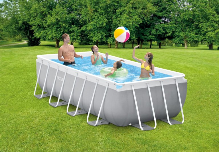 intex prism premium rectangle metal frame pool above ground 4.0m x 2.0m 1.0m 26788