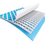 Layered material surface cross-section illustration