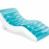 intex splash lounge 56874 Blue inflatable pool lounger with white trim
