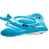v1032 ixstingray 57576 202508201035 00.jpg Blue inflatable stingray pool float with handles.