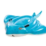Blue stingray inflatable pool float.