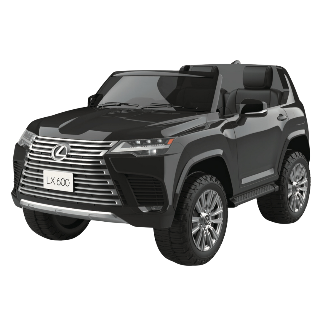Black Lexus LX 600 toy car front view