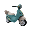 Kids' teal scooter with beige accents.