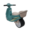 Kids teal toy scooter with rear basket