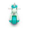 volta unicorn foot to floor balance push scooter 3+ shp708 tsca Kids ride-on unicorn tricycle, turquoise and white.