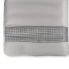 spire adalus luxury pool lounge grey stripe rl 935g Grey cushioned mattress with mesh panel.