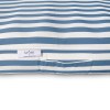 spire paradisus luxury pool lounge blue stripe rl 884b Blue and white striped pillow with Spire Products tag.