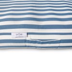 spire paradisus luxury pool lounge blue stripe rl 884b Blue and white striped pillow with Spire Products tag.