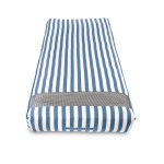 spire paradisus luxury pool lounge blue stripe rl 884b Blue and white striped mattress on white background