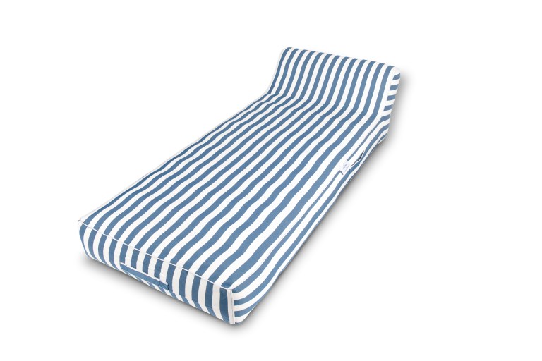 spire paradisus luxury pool lounge blue stripe rl 884b Striped blue and white mattress