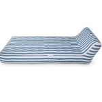 spire paradisus luxury pool lounge blue stripe rl 884b Striped blue and white modern lounge chair.