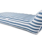 spire paradisus luxury pool lounge blue stripe rl 884b Blue and white striped inflatable lounge chair.
