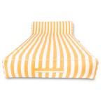 Striped yellow outdoor lounge chair