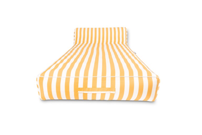 Striped yellow outdoor lounge chair