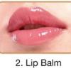Lip care products: lipstick, balm, and mask.
